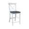 International Concepts 36 in. Solid Wood Round Top Pedestal Counter Height Dining Table w/4 Stools in White/Heather Gray K05-36RT-27B-S6132-4 - alternate 4